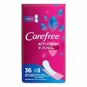 Carefree Acti Fresh Body Shape Extra Long Unscented Pantiliners 36 Ct Case of 16