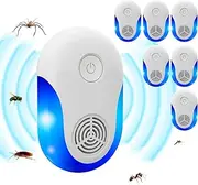 2025 Upgraded Ultrasonic Repeller 6 Pack, Indoor Ultrasonic and Repellent for Pest Insect, Roach, Rodent, Mouse, Bugs, Ant, Mosquito, Mice, Spider, Electronic Plug in Pest Control