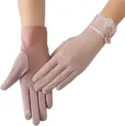 [UOHLCX] HBJWOV Women's Short Driving and Outdoor Cycling Gloves lace Touch Screen Gloves
