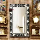 Bone Inlay Black Wall Mirror Frame | Bone Inlay Ornate Mirror Frame