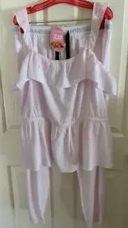 BNWT PETER ALEXANDER LADIES VISCOSE PINK STRIPE CAMI AND PYJAMA PANTS SIZE XL