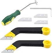 7Pcs Tile Grout Removal Tool Includes Tile Grout Saw Angled Grout Saw with Blades Replacement, Grout Cleaning Tool and Wrench for Seams Corner Tile Cleaning