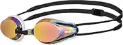 ARENA Tracks Mirror Goggles, FINA Approved Unisex Racing Goggles for Outdoor Swimming with Anti-Fog, UV Protection & Adjustable Fit