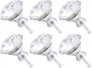 Crystal Drawer Knobs,Dresser Knobs,6 Pieces Door Knobs Gold Zinc Alloy Diameter Pull Knob Acrylic Glass Cabinet Pulls Drawer Knobs Tone, 30x31mm (Color : Gold) (Color : Silver 1)