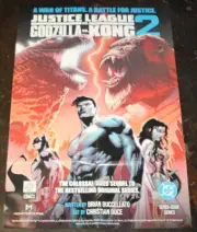 2025 Justice League vs Godzilla vs Kong 2 DC Comics All In Promo Poster 24 x 36"