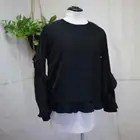 Lucca Couture ruffle sleeve blouse small