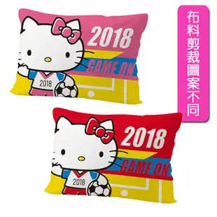 HELLO KITTY 世界足球 單人 雙人 床包 枕頭套 薄被套 涼被 兩用被 兒童午睡枕 枕頭 正式授權 台灣製 紅