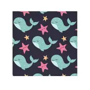 Whimsical Whale Face Towel - Cute Ocean Theme for Kids & Bath Time