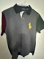 Polo Ralph Lauren Color-blocked Big Pony 4 Mesh Knit Collared Shirt size S/P