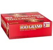 24 Pack ❤️ 100 Grand 3 Piece Share Pack Chocolate Caramel Candy Bars 2.2oz Each