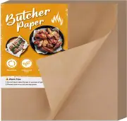 60Pcs Brown Butcher Paper Sheets No Wax Disposable Butcher Paper Precut Square W