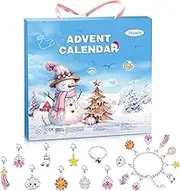 Advent Calendar 2025 for Kids Christmas Countdown DIY Cute Charms Bracelet Fashion Christmas with 2 Bracelets and 22 Unique Charms Jewelry Set for Girls, Teens,Women,Adults