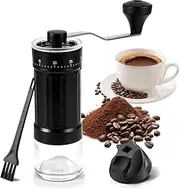 Manual Coffee Grinder, Adjustable Grinding Level, 35 g Capacity Hand Coffee Grinder, for Aeropress, Espresso, Pour Over, French Press and Moka Jug
