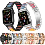 38/40/42/44MM Metal Strap Resin Wrist Watch Band For Apple Watch 8 7 SE 6 5 4 3