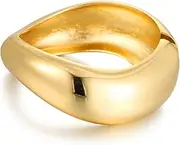 RAUCHBE Chunky Gold/Silver Bangle Bracelets for Women Thick Arm Cuff Bangle Bracelet Wrist Wrap Bracelet Jewelry