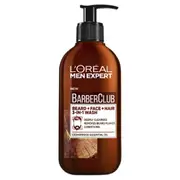 L'Oreal Barber Club Beard + Face + Hair 3 in 1 Wash 200ml