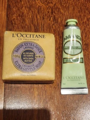 L'Occitane Lavander Extra gentle soap & Almond milk hand cream set.New