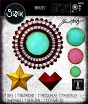Sizzix Thinlits Die Set 6PK Vault Rosettes Remake by Tim Holtz