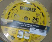 DEWALT Circular Saw Blade, 7 1/4 Inch, 24 Tooth, Framing 3pack NSP024858