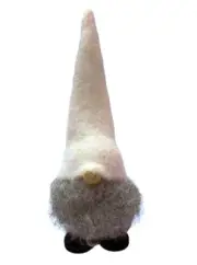 LARSSONS TRA Sweden Wooden Christmas WHITE SANTA Gnome TOMTE 4.5" Doll New
