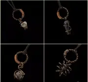 FOUR Gemstone Tensor Ring 1/8 Cubit Necklaces Rose Quartz Amethyst Labradorite