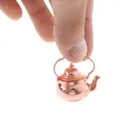 1:12 Dollhouse Miniature Kitchen Copper Mini Tea Pot Kettle Ornament Accessor CR