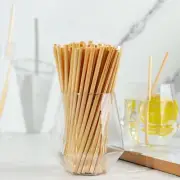100 Natural 6 in Wheat Sustainable DRINKING STRAWS Party Events Home Decorations