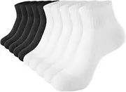 [J-BOX] Ankle Socks for Women Cotton Breathable Mesh Socks Athletic Running Casual Socks (8/10 pairs)