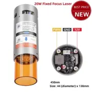 20W Fixed Focus Laser 450nm for CNC Mini Engraving Machine 3018Pro Cylindrical
