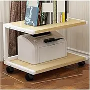 Printer Stand Printer Holder Printer Shelf Rolling Printer Cart Machine Stand 2-Layer Removable Printer Storage Rack Under The Desk for Small Printers Printer Rack Printer Shelves (Color : H)