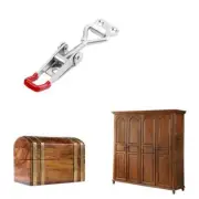 Sturdy Galvanized Iron Toggle Lock Latch Clip Hasp for Safe and Secure Storage