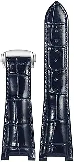 [BKUANE] Folding Buckle Leather Watch Strap Substitute Omega Constellation Series Men Concave Interface Leather Watchband With 25mm
