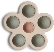 Mushie Press Toy | Push & Pop Bubble Sensory Fidget Toy | 10+ Months | Stress Relief Toy | 100% Food Grade Silicone and ABS Plastic | Flower Design (Dried Thyme/Natural/Shifting Sand)