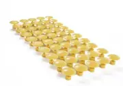 50pcs Yellow Spiral Tabs (28mm) Paintless Dent Repair Glue Pulling Tools