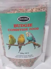 6 x 200g Budgie budgerigar condition conditioning food seed treat AVIONE