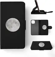 Full Moon Moonlight Satellite FLIP Wallet Phone CASE Cover for Apple iPhone 15