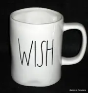 RAE DUNN MAGENTA, INC 1 TALL MUG "WISH" 2015 M MARK/STAMP HTF