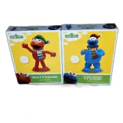 Sesame Street Elmo & Cookie Monster Christmas Inflatable 4 Feet - Indoor/Outdoor