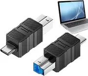 Xasbseulk External Hard Drive Adapter | USB to B 3.0 Data Extension Adapter,Plug and Play Connector, High-Speed Data Transfer Converter for Scanner Docking Station Hub Computer