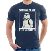 Star Wars Stormtrooper Employee Of The Month Men's T-Shirt Navy Blue Small