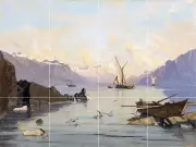 RIVAZ Tile Mural Kitchen Bathroom Wall Backsplash Art 24x18