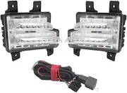 2Pcs Car Front Bumper Daytime Running Light DRL Driving Light Front Fog Lamp with Cable for Chery Tiggo 5X/7 2020 Tiggo E 2021 LED