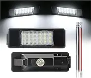DEMULAX 2Pcs Canbus LED Car License Plate Light Number Lamps, for Citroen C4 C2 C3 C5 C6 C8, for Peugeot 106 1007 207 307 406 407 607 308 508 Car Number Plate Light