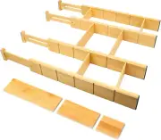 Bamboo Expandable Drawer Divider Adjustable Bamboo Drawer Organizer Kitchen Draw