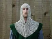 Medieval Chainmail Coif Butted Rings Aluminium Chainmail Armor Hood Reenactment
