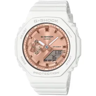 【CASIO 卡西歐】G-SHOCK ITZY Lia 配戴款 粉紅金八角農家橡樹手錶 女錶(GMA-S2100MD-7A)