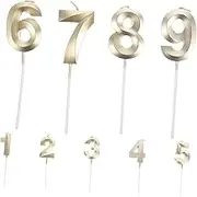 Levemolo 9pcs Vibrant Number Birthday Candles Design for Cake Decoration for Parties Weddings and Celebrations Enhance Your Desserts with Signage