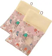 [WESIEVYA] 2pcs Embroider Jewelry Bag Chinese Brocade Coin Purse with Flip Lid Durable Fabric Pocket for Women for Storing Necklaces Earrings and Bracelets Versatile Organizer