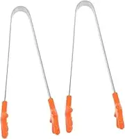 Cabilock 2 Pcs Mini Serving Tongs Stainless Steel Ice Sugar Tongs Silicone Hand Shape Appetizer Tongs Food Tongs Small Kitchen Tongs for Tea Desserts Party