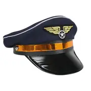 Navy Blue Pilot Aviator Hat Costume Accessory - Adult